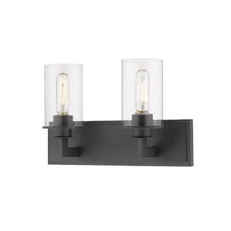 Z-Lite Savannah 2 Light Vanity, Bronze & Clear 462-2V-BRZ